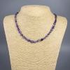 Charoite necklace, natural stone, faceted beads, diameter 5x7mm+-, length 50cm+-