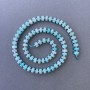 Amazonite Beads - Natural Stone Disc on Thread, Diameter 6×3 mm, Length 40 cm, with 3×2 mm Seed Beads
