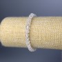 Bracelet with natural rock crystal, faceted cube beads, diameter 5.5 mm, length 18 cm (stretch)