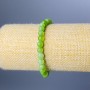 Jade bracelet with natural jade stone, smooth beads, diameter 6.5 mm, length 18 cm (stretch)
