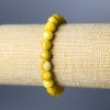 Yellow Jadeite Bracelet — smooth beads, 8.5 mm diameter, 18 cm length (stretch)