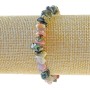 Bracelet with natural tourmaline chips, 7×3 mm chip size, length 18 cm +/- (stretch)