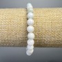 Hemimorphite Bracelet, natural stone, smooth beads, 6.5 mm diameter, 18 cm length (stretch)