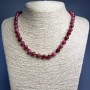 Polychromatic Tourmaline Necklace, Faceted Beads, 8 mm Diameter, 49 cm Length