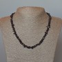 Garnet Necklace with Natural Stone Chips, Diameter 6x3 mm, Length 46 cm