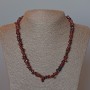 Brown Garnet Natural Stone Bead Necklace, 7x3 mm diameter, 48 cm long