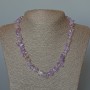 Natural Amethyst Necklace with Chip Beads, 9x4 mm diameter, 47 cm length