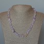 Necklace with Amethyst natural gemstone chips, diameter 8×3 mm, length 48 cm