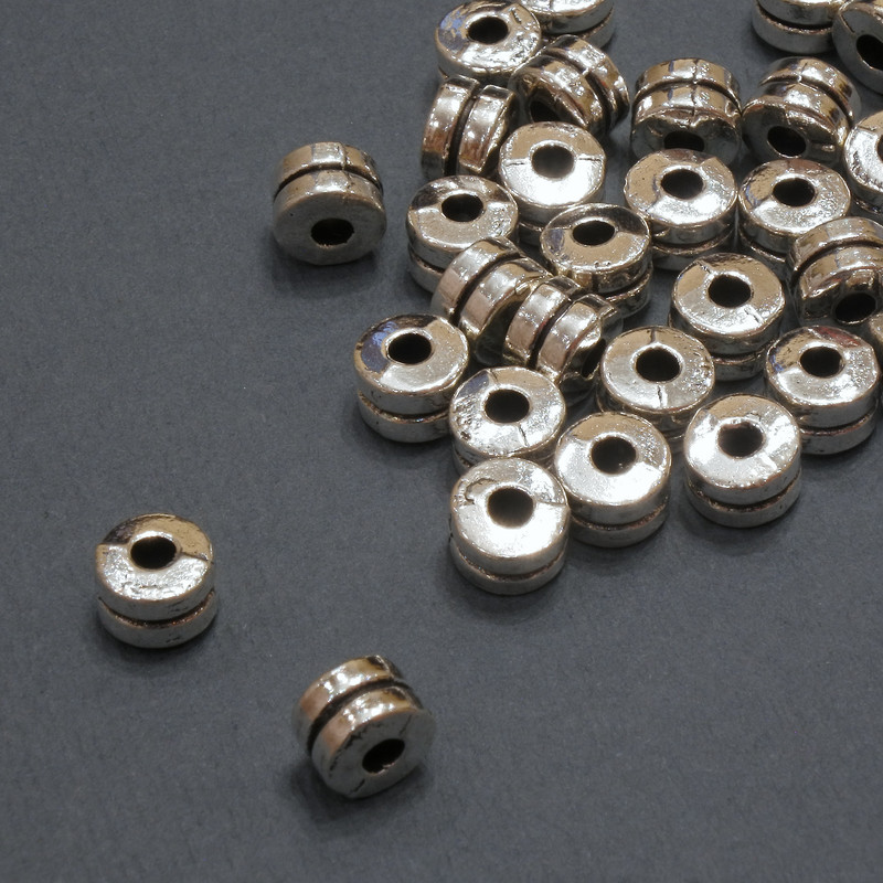 Bead Insert – Inner Findings, diameter 2.1 mm ±, diameter 6x4 mm ±, packaging 20 g, 31 pcs ±