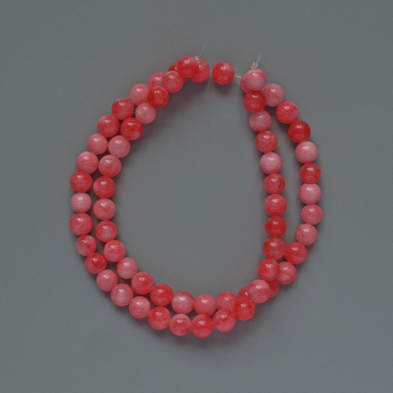Tourmaline Beads (Synthetic), Smooth Round Beads, 6 mm Diameter, 38 cm Long on Beading Thread