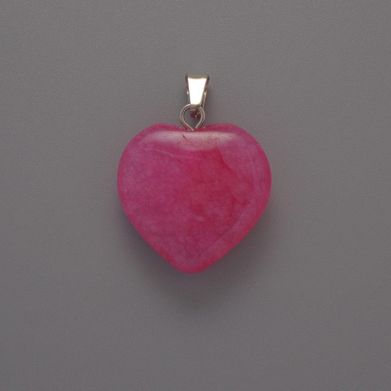 Heart Pendant with Tourmaline, diameter 20×20×6 mm, length 28 mm