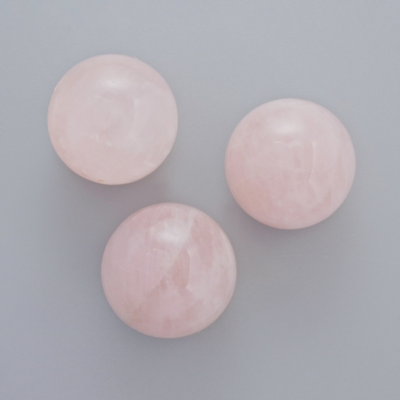 Pink Quartz Sphere, natural stone, diameter 20mm ± (price per 1 pc)