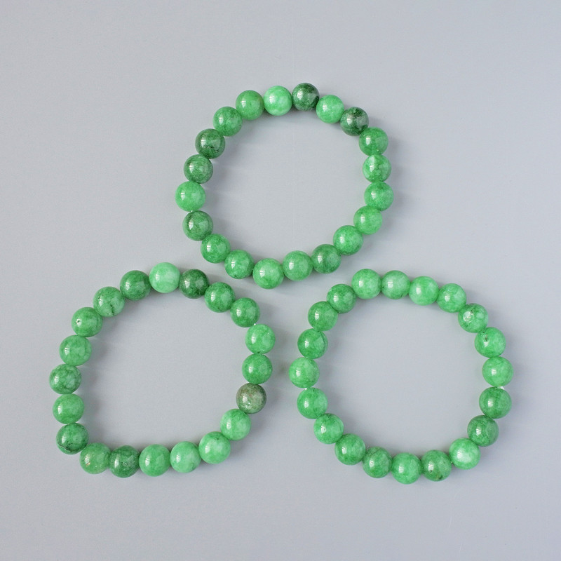 Chrysoprase Bracelet (Pressed) Smooth Bead, Diameter 10mm, Length 18cm (Stretch)