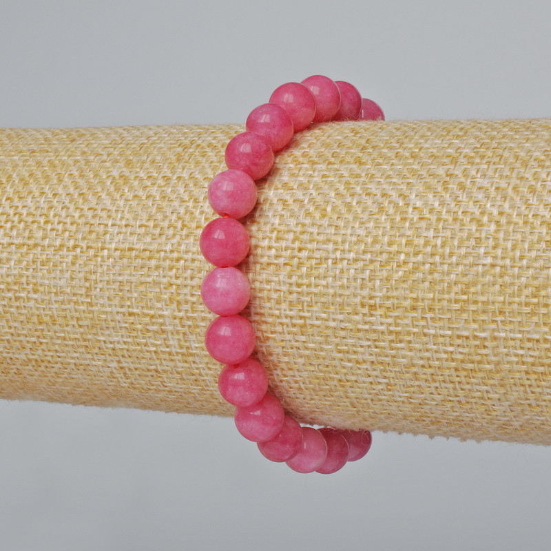 Tourmaline Bracelet with Smooth Beads, 8mm Diameter +/-, Length 18cm +/-, (Stretch)