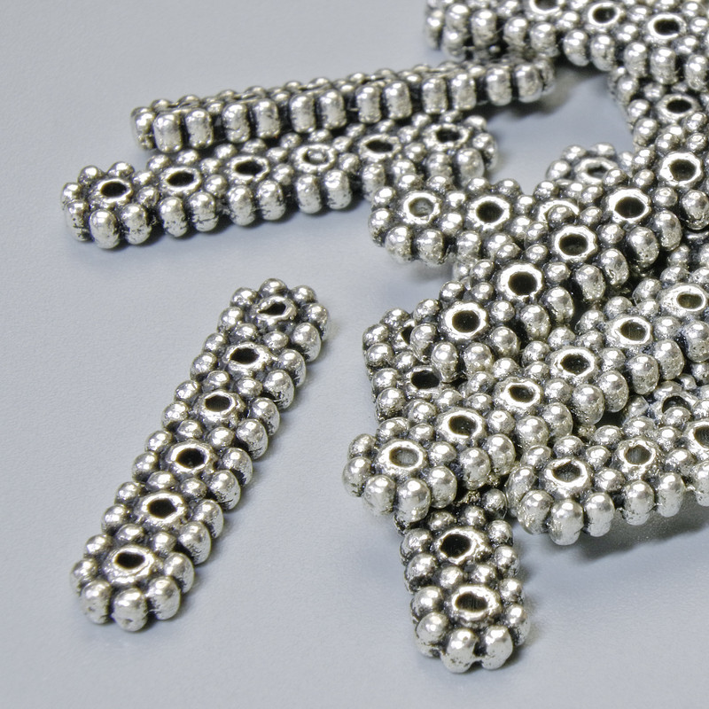 Bead Separator for 6 Strands, Silver