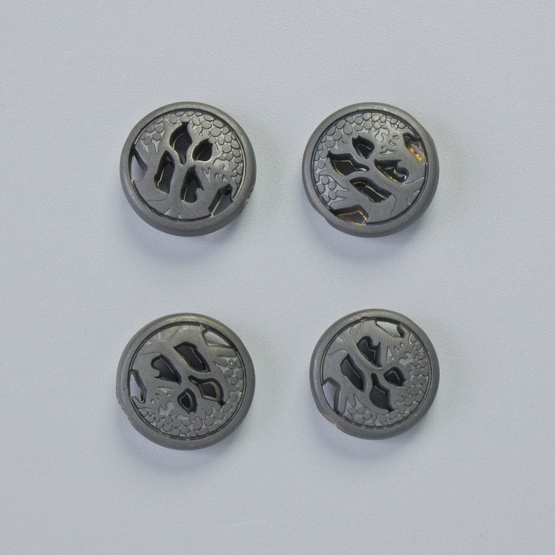 Matte Hematite Bead, matte black color, diameter 12x4.5 mm ± (4 pcs)