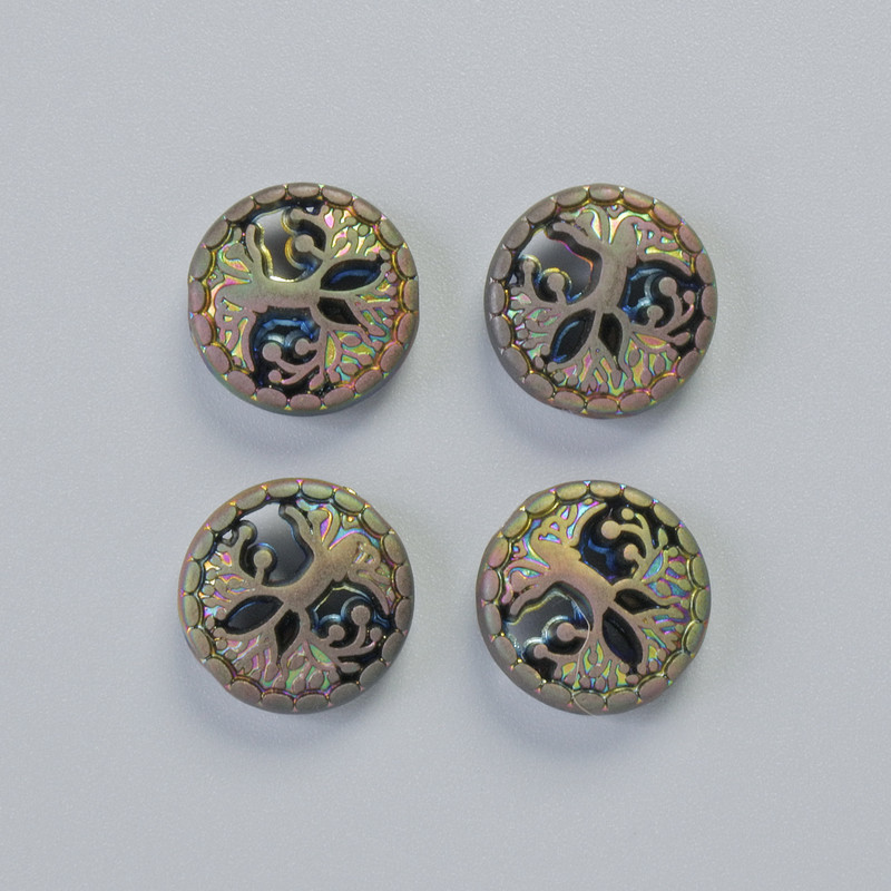 Hematite Bead 'Tree' Matte Chameleon