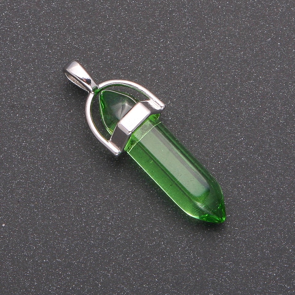 Pendant 'Green Hexagon' made of natural stone