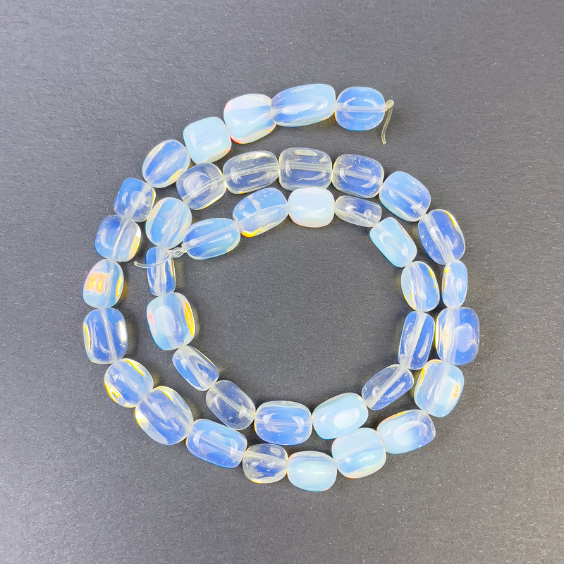 Moonstone Beads, Faceted 10x8mm on Beading Wire, 39 cm length+