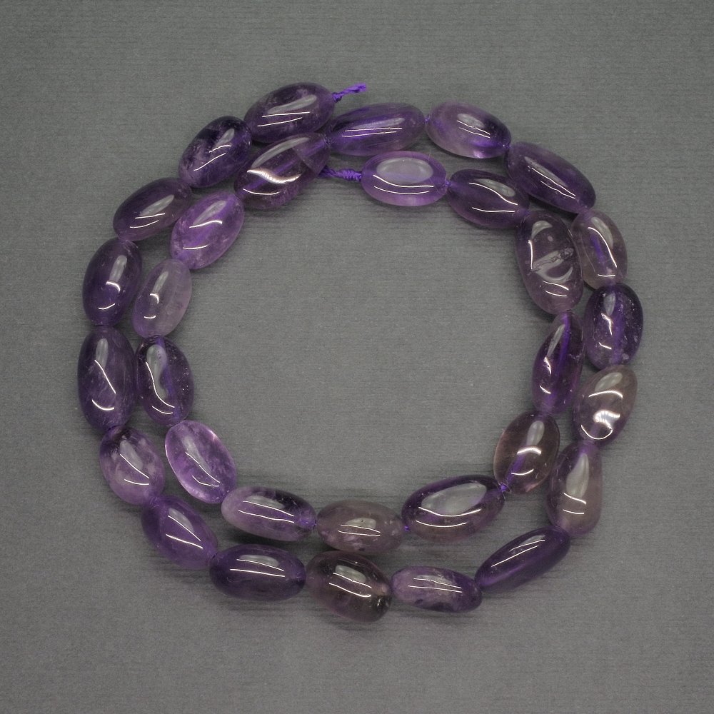 Natural amethyst gemstone beads, faceted, diameter 9-14×9-11 mm, length 39 cm