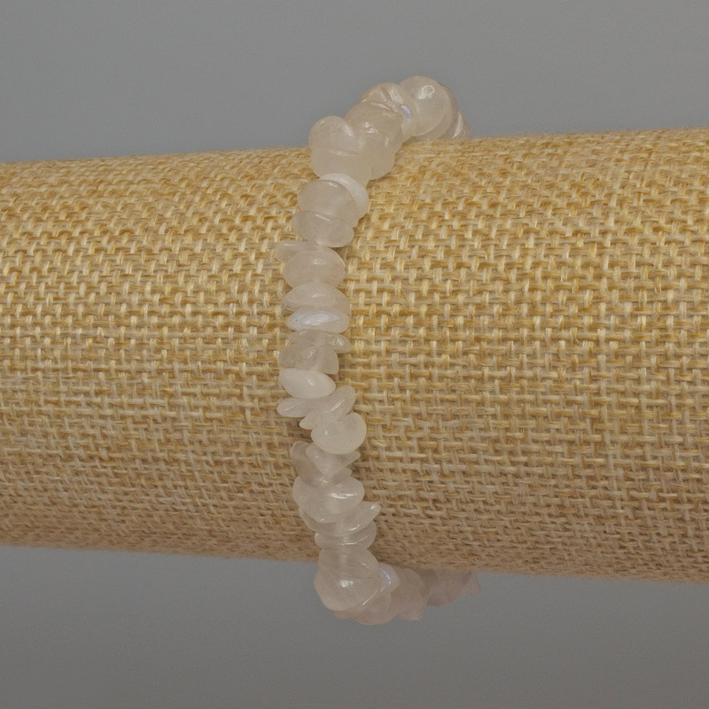 Adularia chip bracelet, 7×2 mm, length 18 cm, stretch