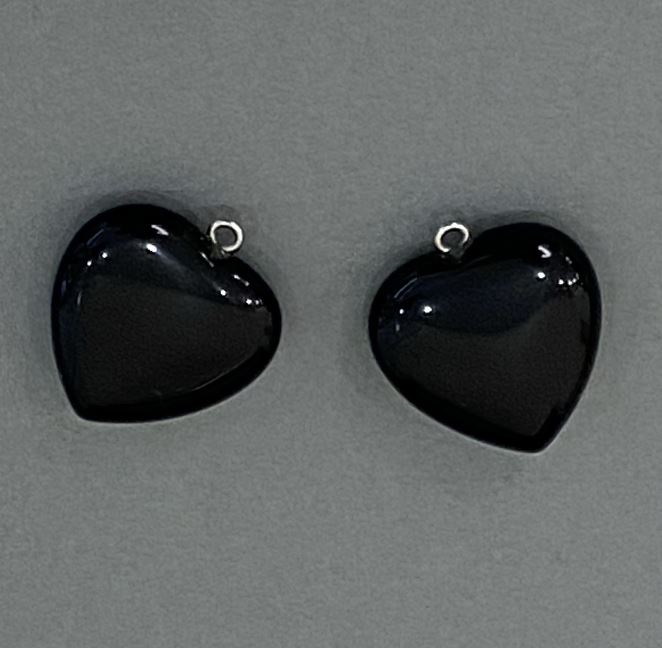 Heart-shaped Agate Pendant 25x25x27mm+