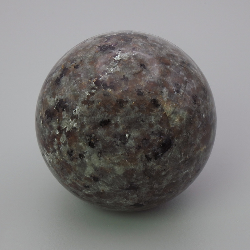 Gabbro natural stone souvenir sphere, diameter 52 mm ± weight from 200 g (Price per 100 g)