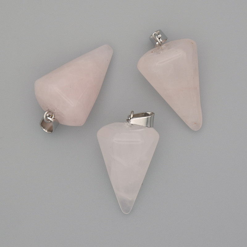 Pendant "Pendulum" Pink Quartz 28x20x14mm+