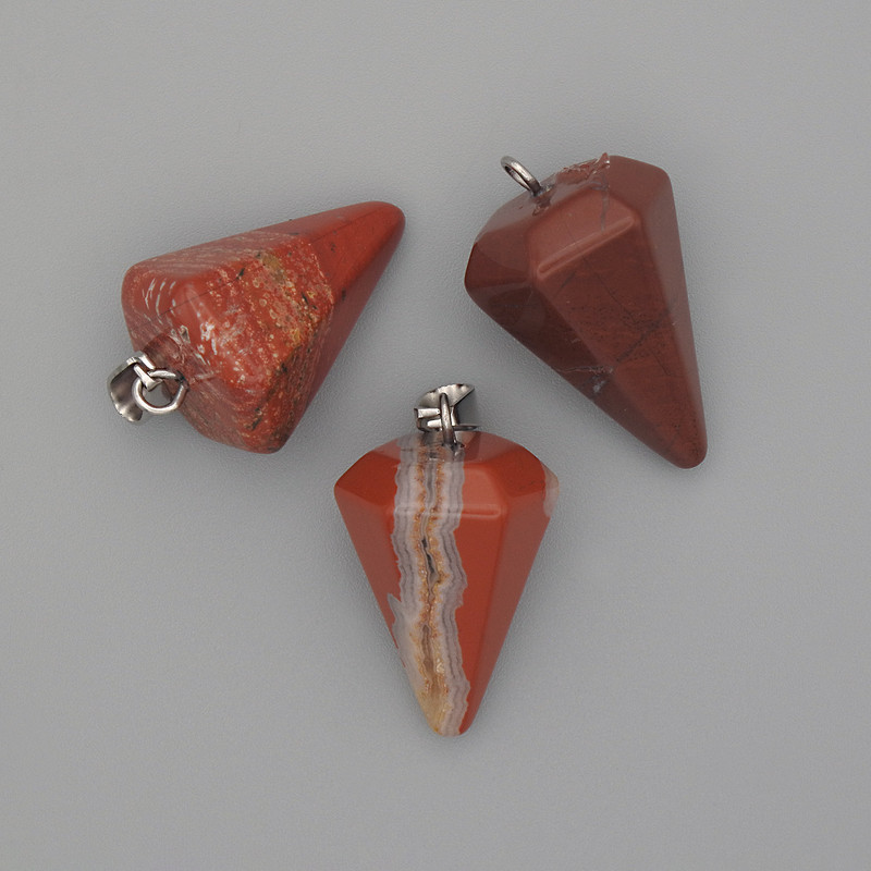 Pendant 'Pendulum' Red Jasper 28x20x14mm+