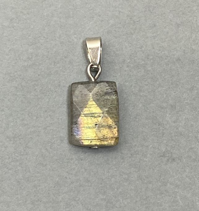 Pendant Labradorite Faceted Link 27x11mm+