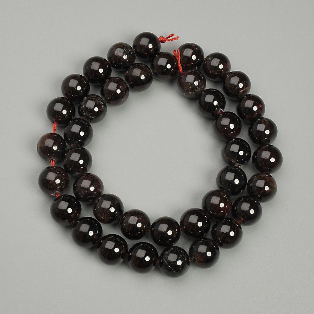 Garnet Beads, Ball-shaped, 10mm diameter, 40cm length