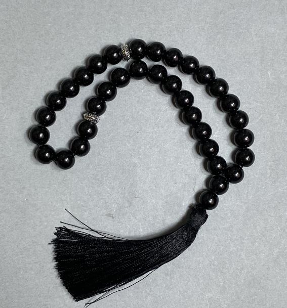 Agate Prayer Beads, natural stone, smooth beads, 8 mm diameter, 33 beads