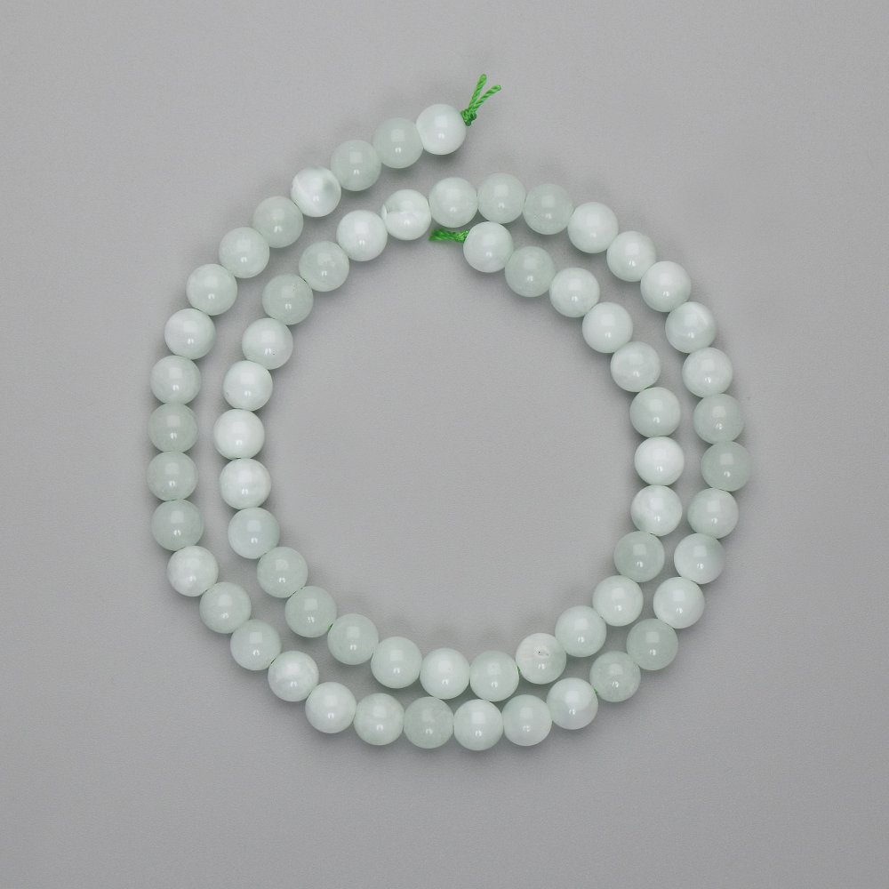 Angelite Beads Smooth Spheres, 6mm Diameter, 39cm Length on Thread