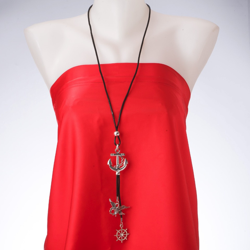 Anchor Pendant on a Long Cord, 85 cm