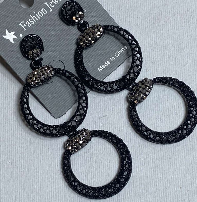 Long Evening Earrings, 7 cm long