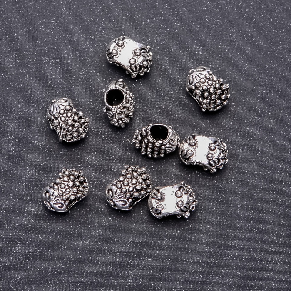 Bead insert 'Hedgehog' Pandora, 13x10 mm, hole diameter 4.5 mm, faceted, 20 g ± 9 pcs