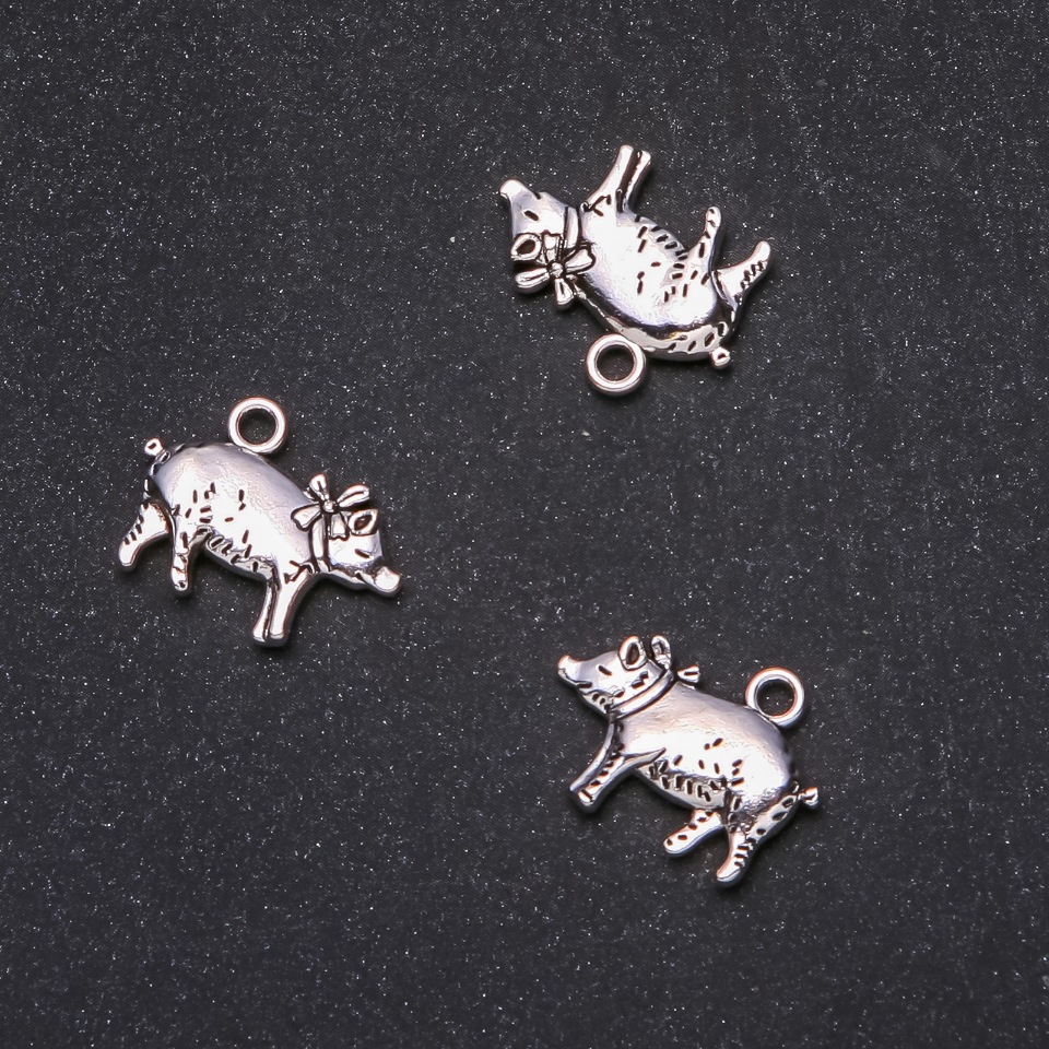 Pig Pendant Findings, 20x16 mm, packaging 20 g ± 8 pcs
