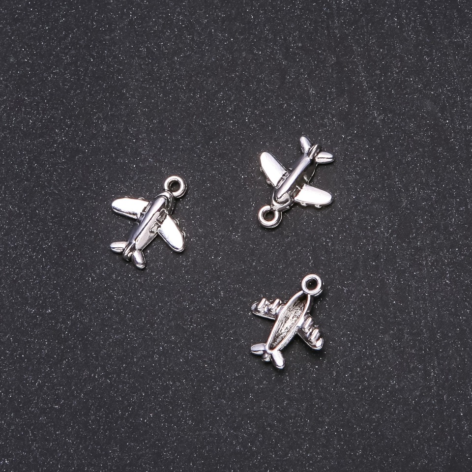Airplane pendant findings, 16x13mm, packaging 20 g +/- 30 pcs