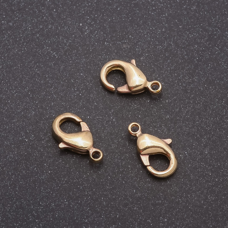 Price per pack /10 pcs. Clasp 12x6 mm, metal color 'Light Bronze'