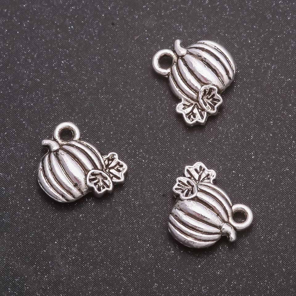 Pumpkin Pendant Findings, 10x11 mm, packaging 27 pcs