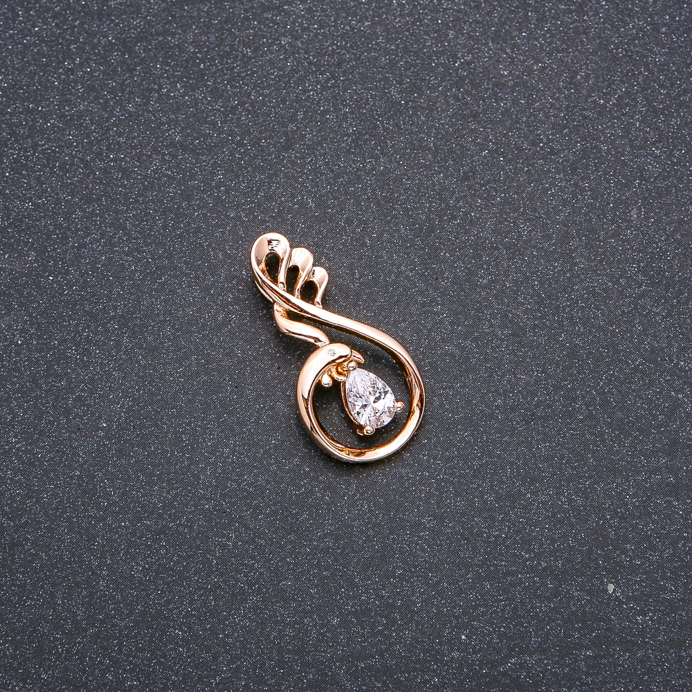 Кулон Xuping Позолота 18к з білим каменем і стразою 27х13мм +