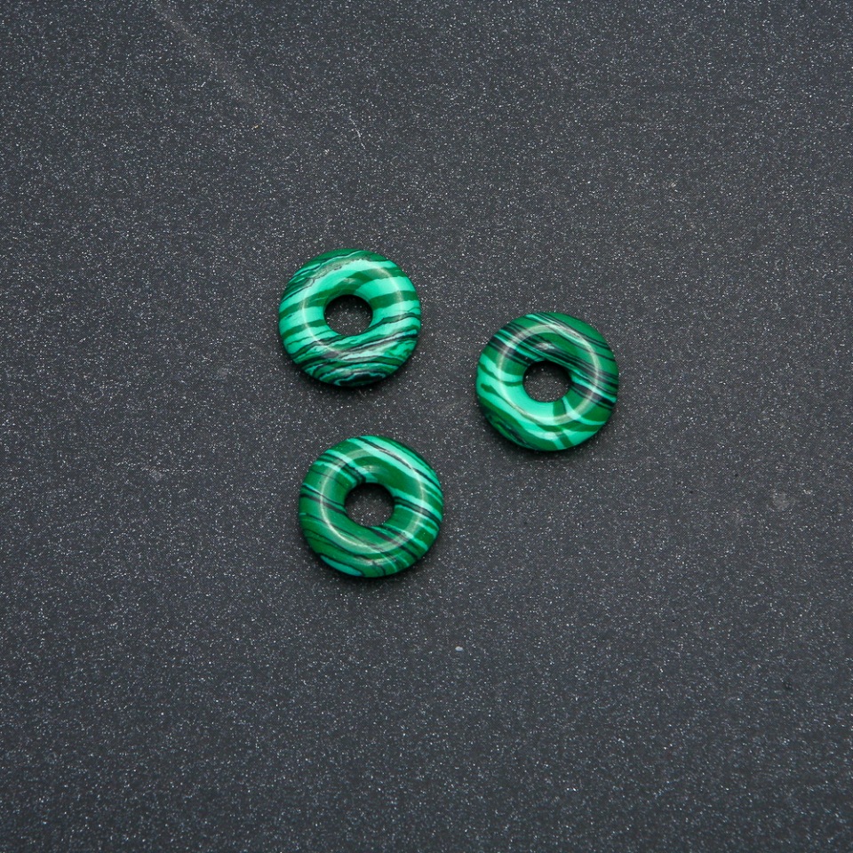 Malachite Pandora Bead (Pressed) 15x5mm, hole diameter 5mm+