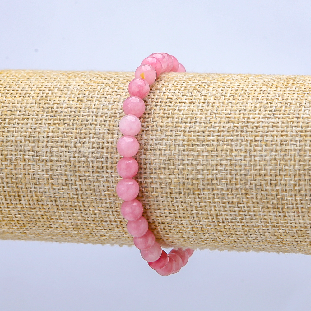 Elastic Tourmaline Bracelet (Synthetic) Smooth Beads, 6 mm Diameter ±, Length 18 cm ±