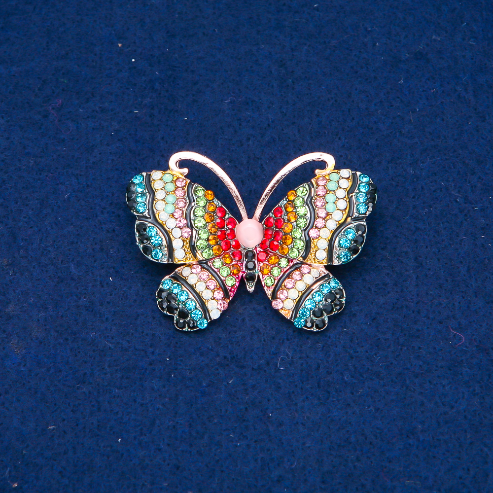 Butterfly Brooch with Gold-Toned Metal