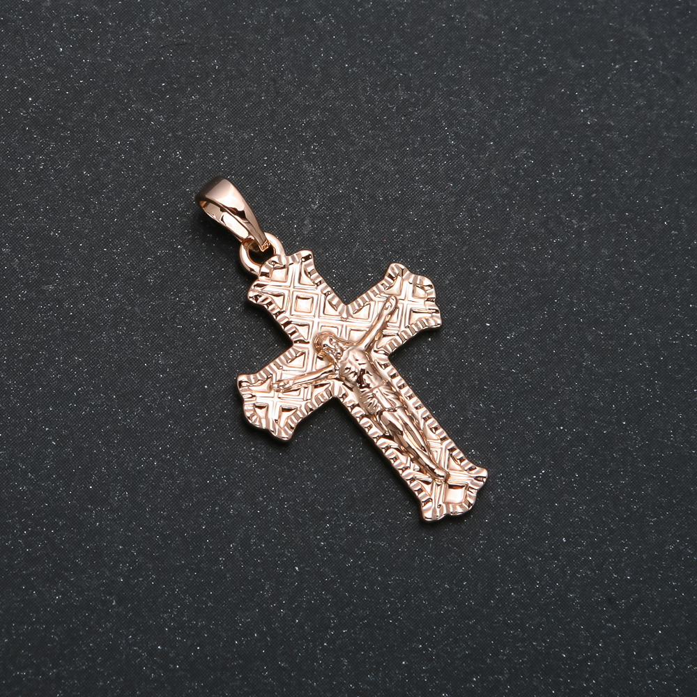 Pendant Xuping 18K Gold Plated Cross, diameter 31x18mm +