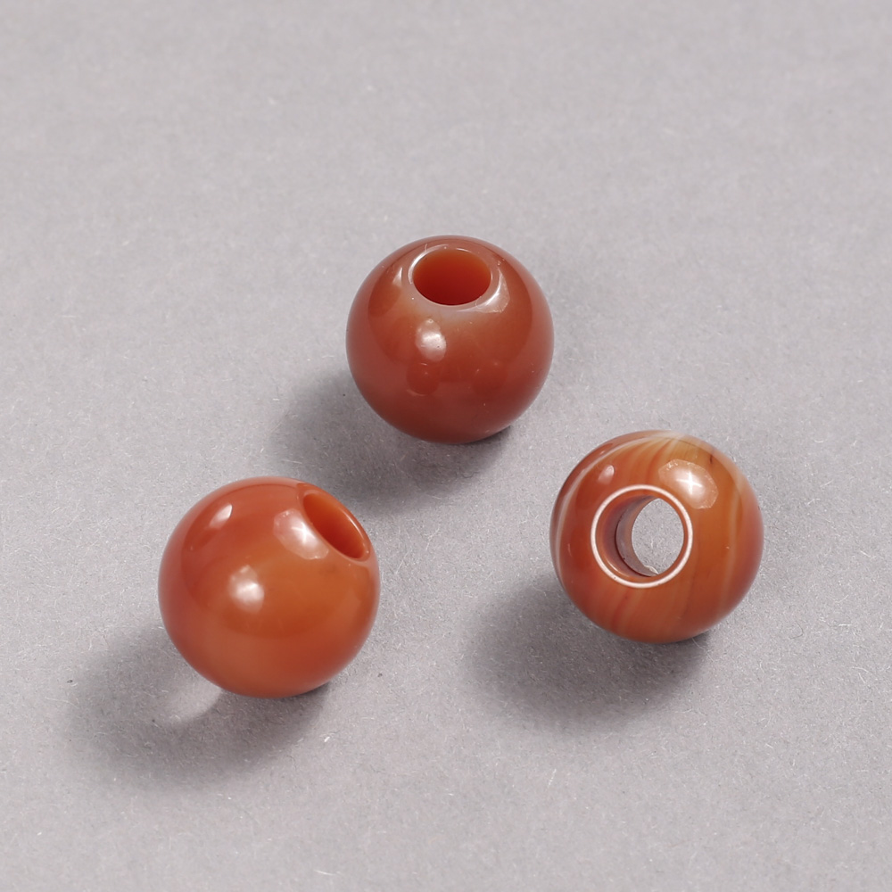 Pandora bead with natural carnelian, 16x14 mm, hole diameter 5.5 mm