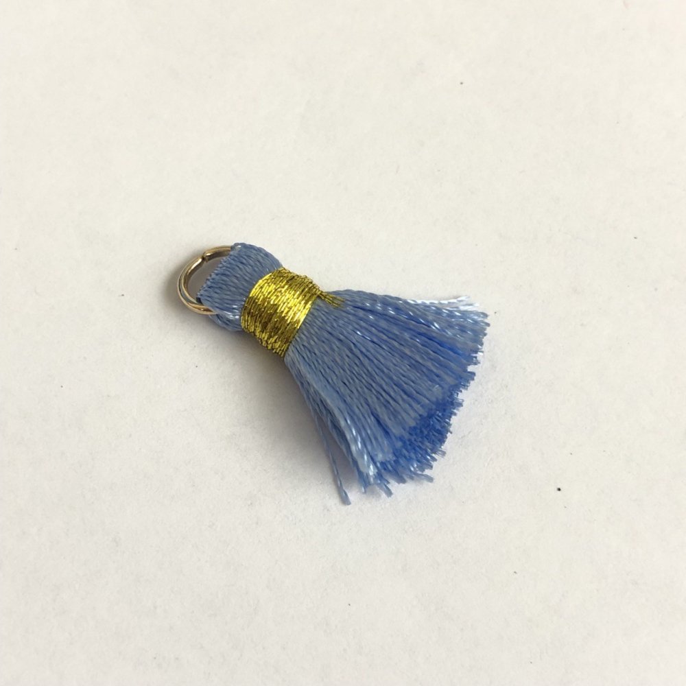 Mini Silk Craft Brush with Ring 'Silk' Cornflower Blue, 2 cm long, 5 mm diameter, price per piece
