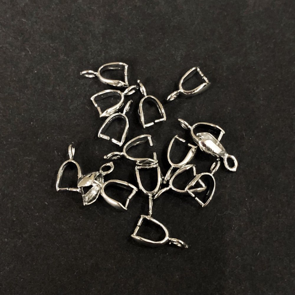 Ribbed Pendant Bail 12×3.5 mm, packaging 17 pcs ± 5 g