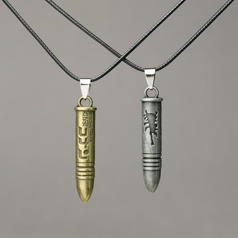 Matching pendants 'Beads on a Cord' 50x8mm + -, length 45–50 cm