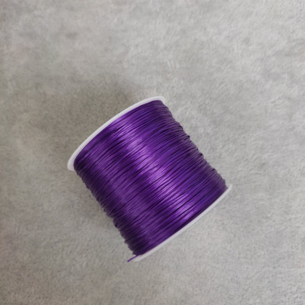 Purple craft elastic on a bobbin, 30m length +